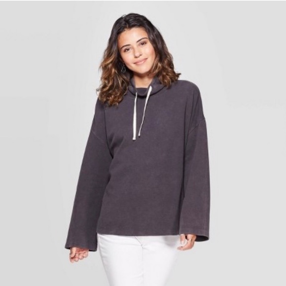 Universal Thread from Target Mock Turtleneck Waffle Sweatshirt Size Medium - Picture 1 of 7